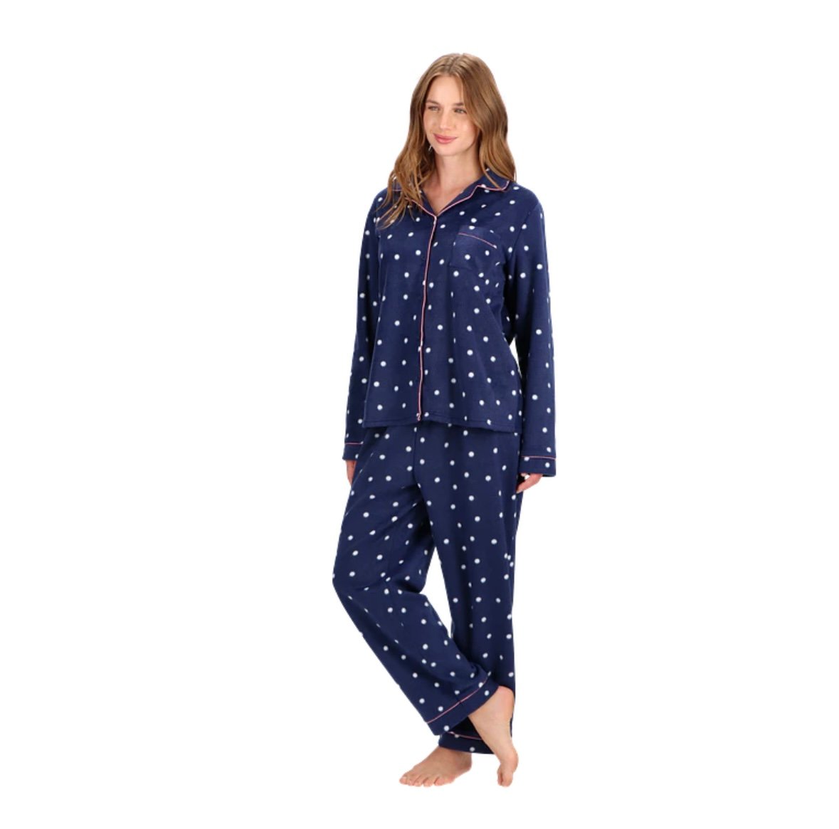 Pijama Caffarena Largo Micropolar con Pantuflas - Imagen 3