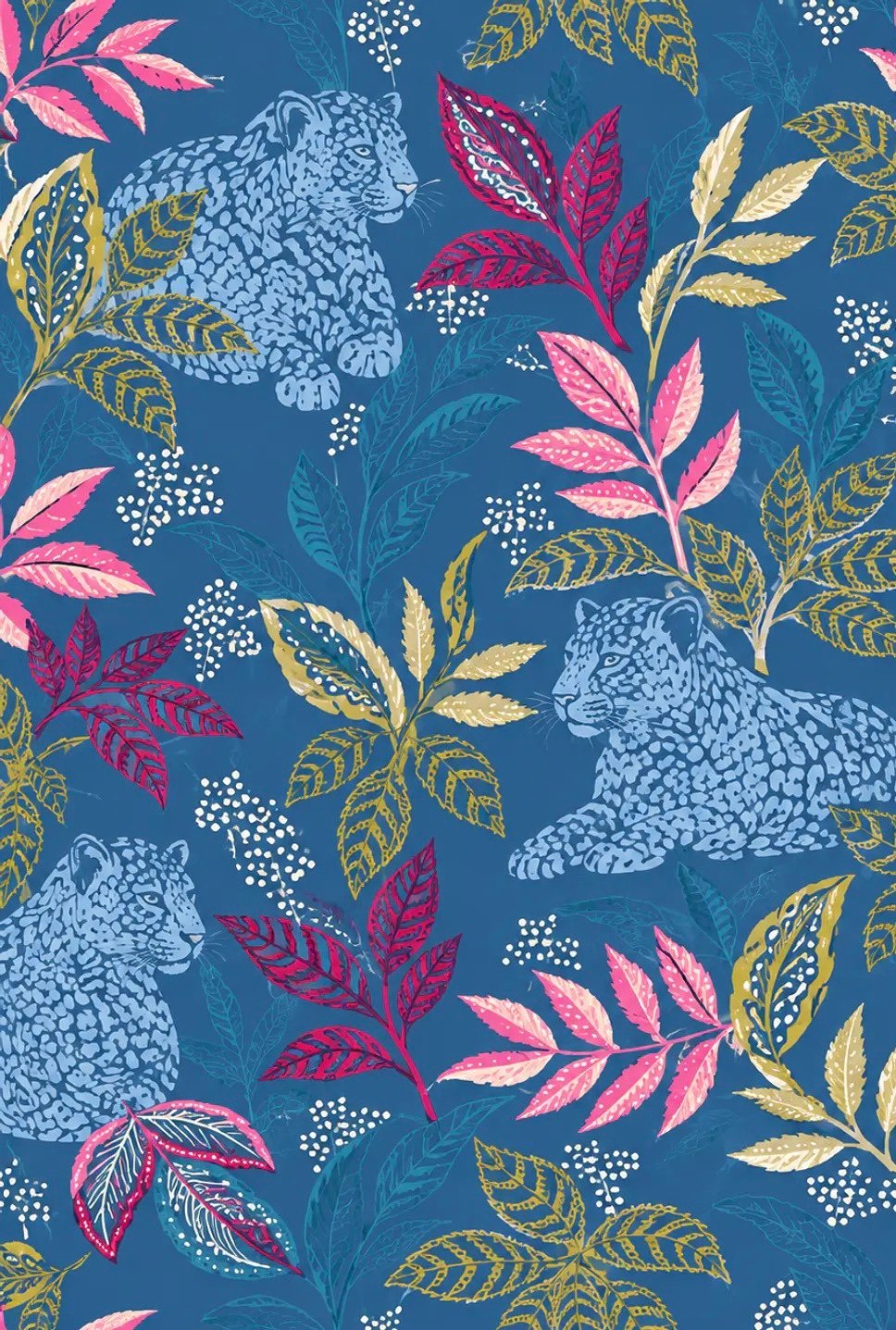 Caffarena Pijama camisero viscosa estampado azul - Imagen 4